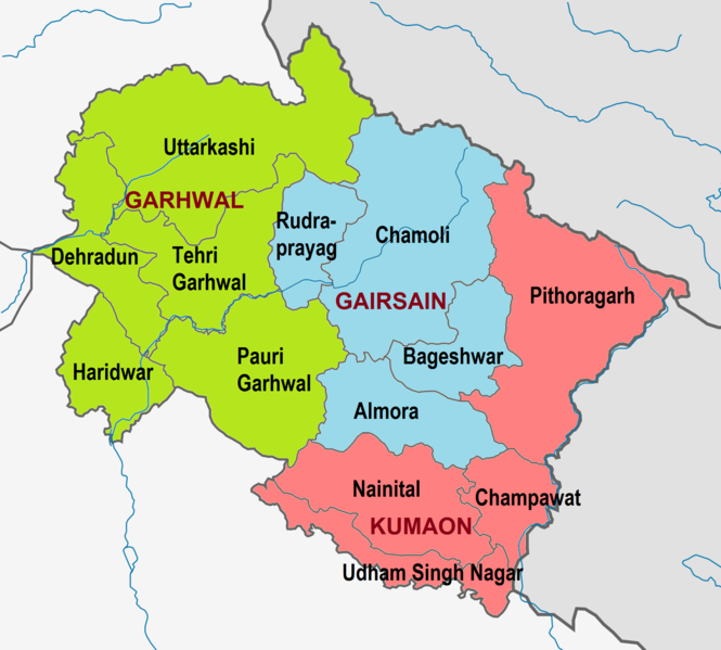 uttarakhand division map